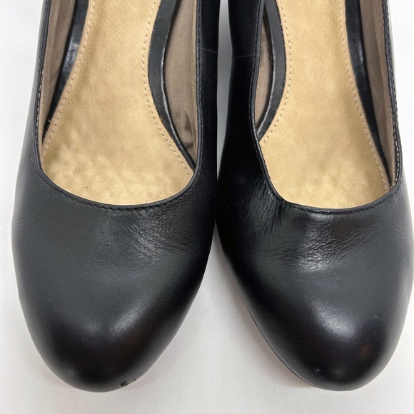 Hush Puppies Women's Leather Black Wedge Heel Pumps, Size 9 - Picture 6 of 7